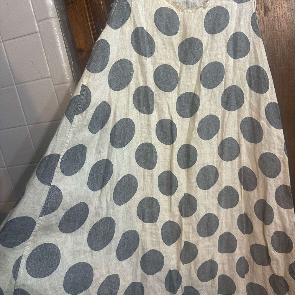 Magnolia Pearl Cream Maxi Dress with Gray Polka Dots - Picture 3 of 9